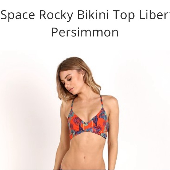 L*Space bikini top Rocky In Persimmon/Navy Reversible XL  was $119 Shopbop - Picture 4 of 10